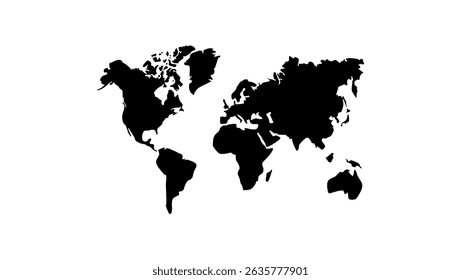 world map emblem,  black isolated silhouette