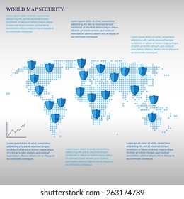 world map with empty tags - vector