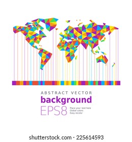 World map. Eps8. RGB. Organized by layers. Global colors. Gradients free