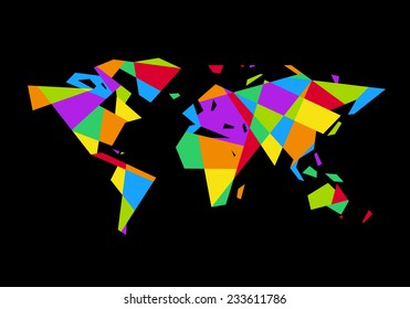 World map. Eps8. RGB. Organized by layers. Global colors. Gradients free