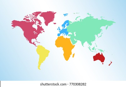 World Map Europe Asia America Africa Stock Vector (Royalty Free ...