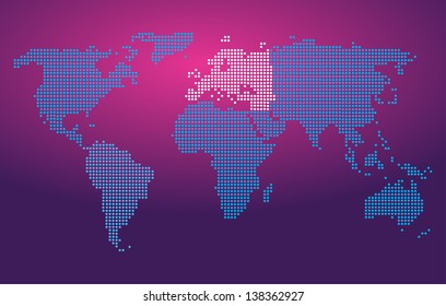 World Map europe zone