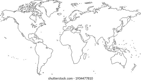 World Map Flag Vector - Editable flag