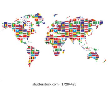 World Map With Flags