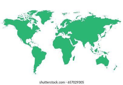 World map in flat 