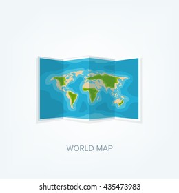 World map in a flat style.Earth,globe.Route planning.Map of Asia,Africa,North America,South America,Antarctica,Europe,Australia.Continents of the world on the map.World navigation system.GPS. 
