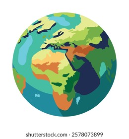 world map in the form of a globe