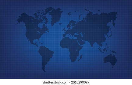world map in futuristic style