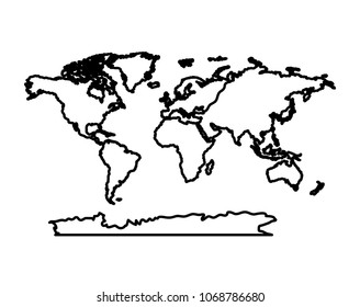 world map geography icon