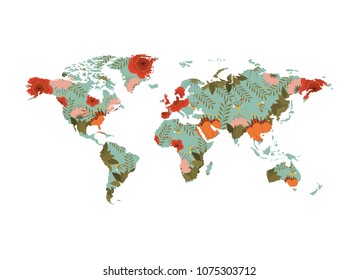 world map geography icon