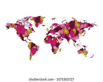 world map geography icon