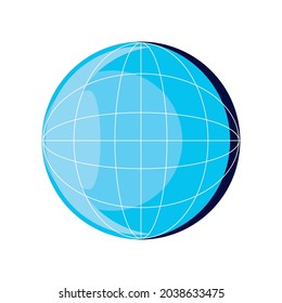 icono geográfico de mapa mundial aislado