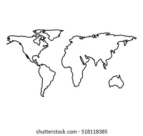 world map geography icon vector illustration design