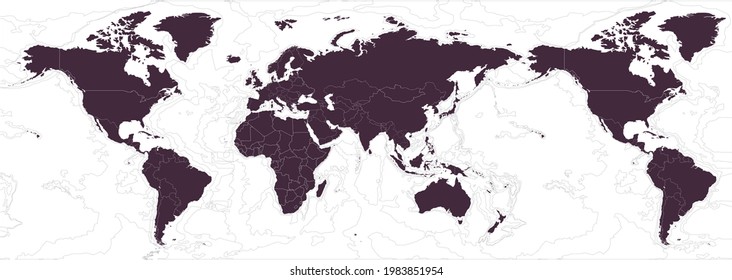 A world map with a global landscape.