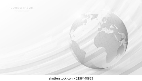 World map. Global network connection. Internet and technology. Vector Illustration