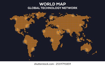 World Map Global Technology Network, Very high resolution world map, isolated on white background. Infographic, Flat Earth, Globe similar icon. annual report, Travel worldwide, map silhouette backdrop