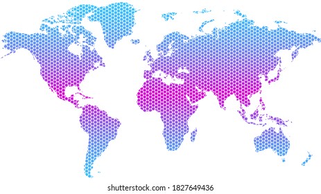 Ilustración vectorial abstracta del mapa mundial.