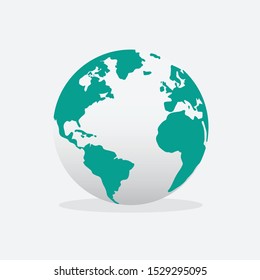 World Map and Globe Detail Illustration. eps 10