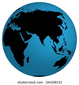 A World Map and Globe Detail Illustration 