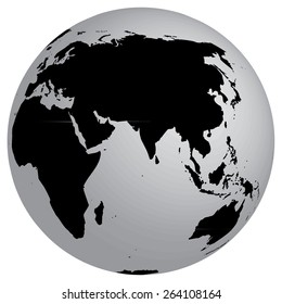 Un mapa mundial e ilustración detallada del globo