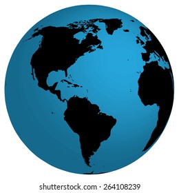 A World Map and Globe Detail Illustration