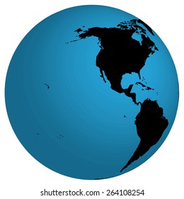 A World Map and Globe Detail Illustration