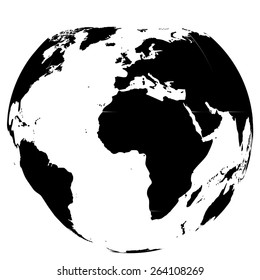 A World Map and Globe Detail Illustration
