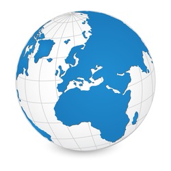 World Map Globe, Vector EPS 10 | Stock Photo and Image Collection by ...