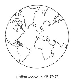 world map globe earth icon