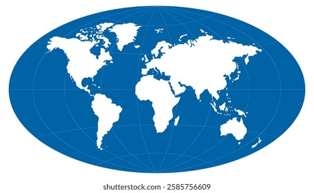 World map. Globe with graticule lines style. Modern vector illustration