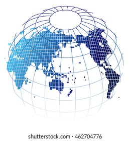World map globe icon