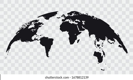 World Map Globe Isolated on white background - stock vector.