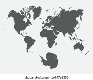 Globo Mundial de Mapa Aislado en fondo blanco.