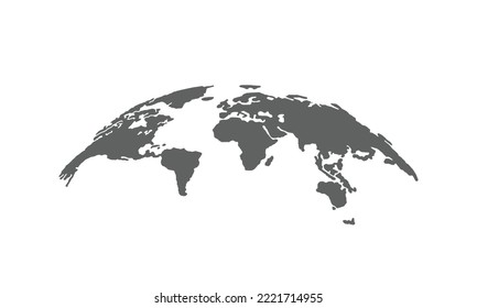 World map globe isolated on white background