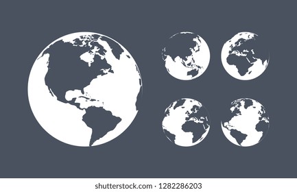 World Map Globe vector