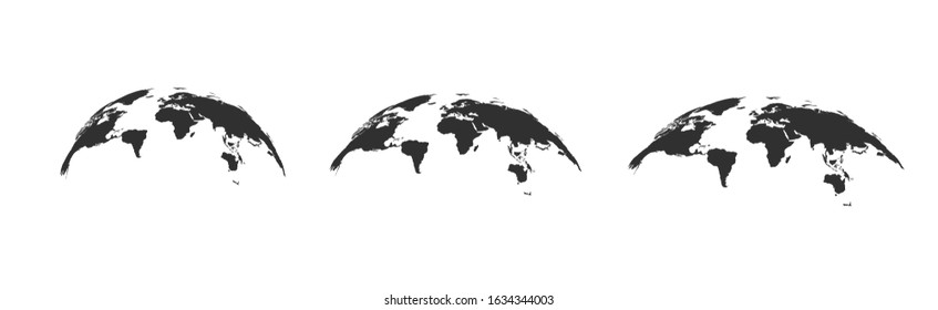 World map globe. Vector illustartion