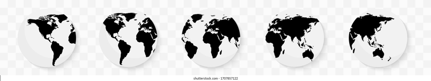 World map globe. Vector illustartion