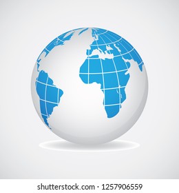 World Map and Globe Vector Illustration