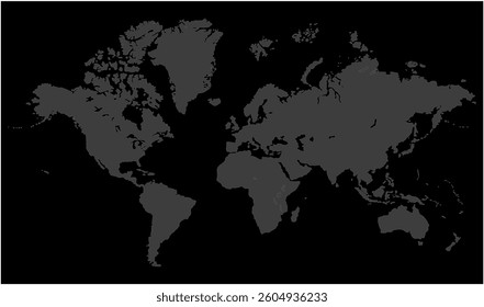 World map graphic, silhouettes world map, modern world map graphic, Countries Silhouettes Stock Illustrations, Vectors