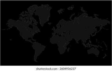World map graphic, silhouettes world map, modern world map graphic, Countries Silhouettes Stock Illustrations, Vectors
