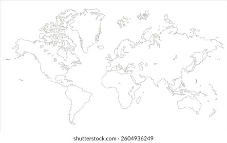 World map graphic, silhouettes world map, modern world map graphic, Countries Silhouettes Stock Illustrations, Vectors
