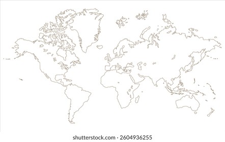 World map graphic, silhouettes world map, modern world map graphic, Countries Silhouettes Stock Illustrations, Vectors