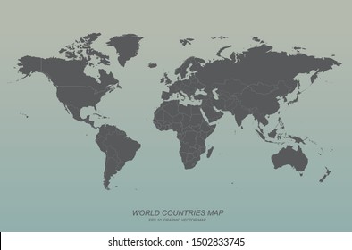 world map. graphic vector of world countries map. high quality map.