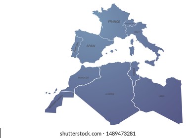 world map. graphic vector of spain map