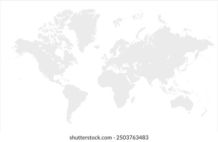 World map Grayscale-13, world map vector image, modern world map, Illustration, eps 10, worldwide, all continents, all contries, world wide project