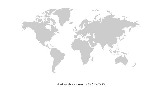 World map Grayscale,isolated on white background for website layouts,background,education, precise,customizable,Travel worldwide.