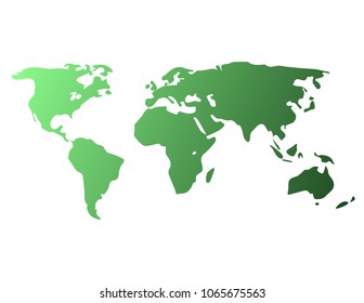 World map green