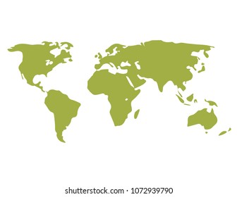World map green