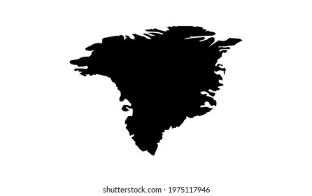 World map Greenland illustration. Vector picture. Greenland map.