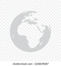 World Map grey Color on White Background quality files Png